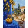 Картина по номерам Santi алмазна мозаїка Лимонний дворик 40х50 см на підрамни (956053)