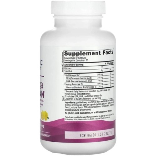 Вітамінно-мінеральний комплекс Nordic Naturals Омега для жінок з маслом примули вечірньої, смак лимон (NOR-01780)