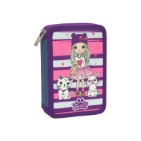 Пенал Cool For School 2 відділення з відворотами Фіолетовий (CF87280)