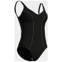 Купальник Arena Clip Back Swimsuit Solid B 010651-510 чорний, білий 40 (3468337746348)