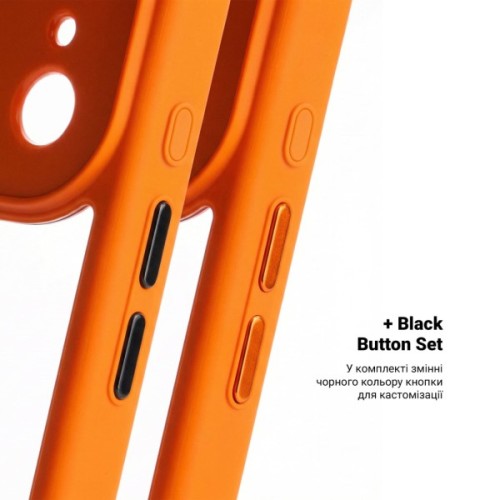Чохол до мобільного телефона Armorstandart Unit-C MagCase Apple iPhone 17 Pro Orange + Black Button Set (ARM90588)