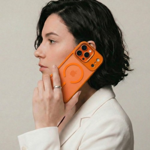 Чохол до мобільного телефона Armorstandart Unit-C MagCase Apple iPhone 17 Pro Orange + Black Button Set (ARM90588)