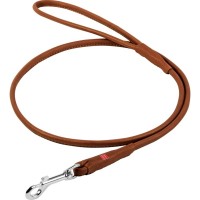 Повідець для собак WAUDOG Soft круглий XS d8 Д 122 см коричневий (04836)