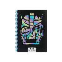 Блокнот Maxi А5, пластикова обкладинка, спіраль, 80 арк., клітинка (MX20832-09)