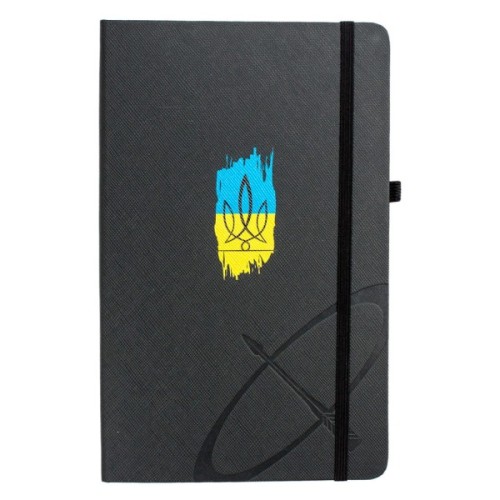 Ручка кулькова Parker IM 17 UKRAINE Black GT BP Тризуб фігурний на тлі прапора + блокнот+подар.упаковка GIFT24 (22032b24_T1026u)