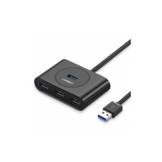 Концентратор Ugreen 4-port 1m USB 3.0 Active CR113 black (20291)