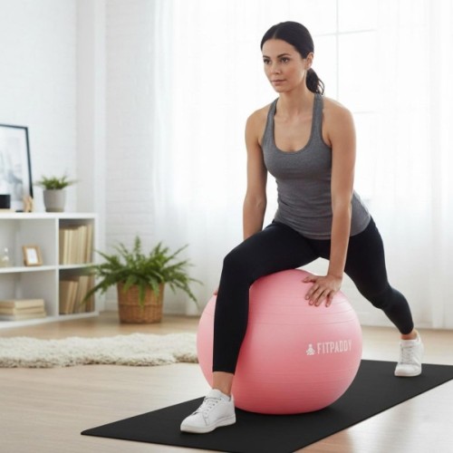 М'яч для фітнесу Fitpaddy 65 см рожевий (GBALL65PK)