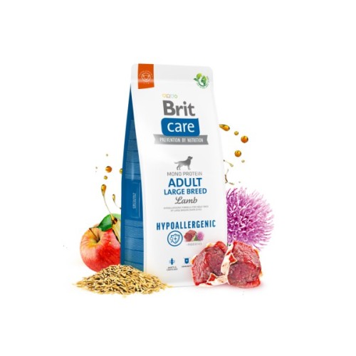 Сухий корм для собак Brit Care Dog Hypoallergenic Adult Large Breed з ягням 1 кг (8595602559091)