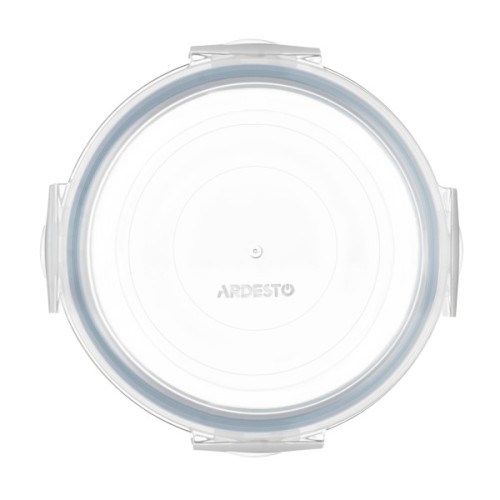Харчовий контейнер Ardesto Gemini круглий, 0.4л, боросилікатне скло, прозорий (AR1240BRD)