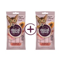 Ласощі для котів Delickcious Кремові дорада з додаванням папаї 1+1 (4820269148000)
