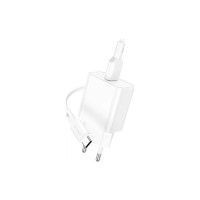 Зарядний пристрій BOROFONE USB QC3.0 + cable USB to USB-C 18W white (6974443388596)