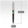 Ручка кулькова Parker JOTTER 17 Originals UKRAINE Black CT BP Тризуб фігурний на тлі прапора (15632_T1026u)