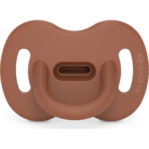 Пустушка Suavinex Colour Essence силіконова фізіологічна, 6-18 міс. коричнева (308088)