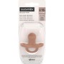 Пустушка Suavinex Colour Essence силіконова фізіологічна, 6-18 міс. коричнева (308088)