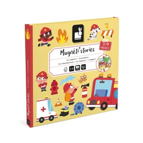 Розвиваюча іграшка Janod Магнітні історії Пожежники 30 елементів (J05453)