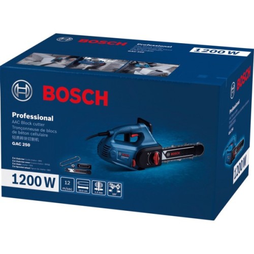 Ланцюгова пила Bosch Professional для газобетонных блоків GAC 250, 1200 Вт, 330 мм, 3/8 (0.601.2B6.020)