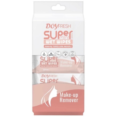 Вологі серветки Doy Fresh Sensitive Super Mini Make-up Remover Wet Wipes Для зняття макіяжу 8 х 8 шт. (8684877997209)