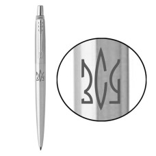 Ручка кулькова Parker JOTTER 17 UKRAINE SS CT BP Трезубец ЗСУ (глад.) (16132_T039t)
