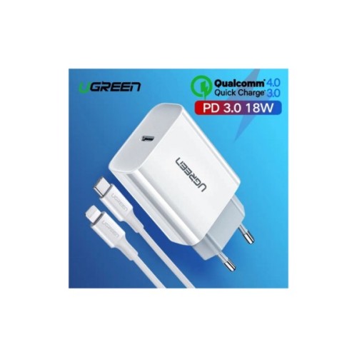 Зарядний пристрій Ugreen USB-C PD20W CD137 white (60450)