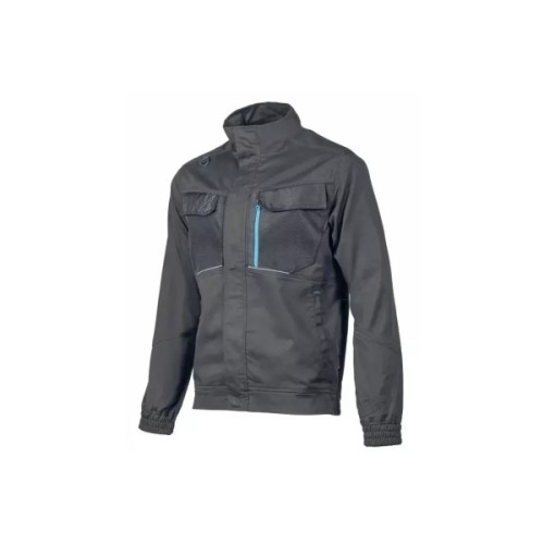 Куртка робоча Hoegert WURNITZ HT5K814-XL еластична 60% поліестер/38% бавовна/2% еластан темно-сіра, XL (54) (HT5K814-XL)