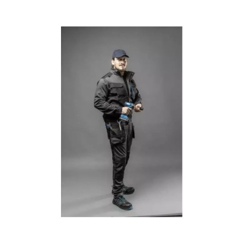 Куртка робоча Hoegert WURNITZ HT5K814-XL еластична 60% поліестер/38% бавовна/2% еластан темно-сіра, XL (54) (HT5K814-XL)