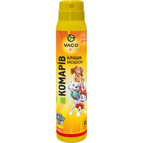 Аерозоль від комах Vaco Paw Patrol Від комарів, кліщів і мошок для дітей від 2 років 100 мл (5901821953658)