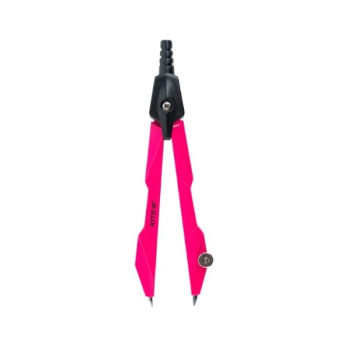 Циркуль Kite металевий+грифель у футлярі, Techno, рожевий, 120 мм (K24-414-10)