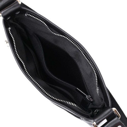 Сумка Shvigel Шкіряна через плече Чорна (11602)