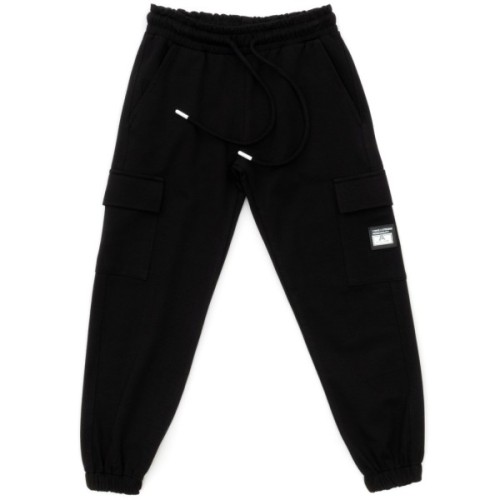 Штани дитячі A-Yugi спортивні з кишенями (7143.03-128B-black)