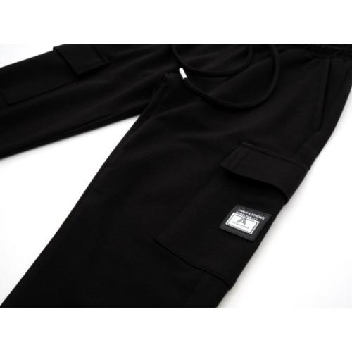 Штани дитячі A-Yugi спортивні з кишенями (7143.03-128B-black)