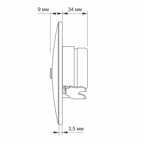 ТВ розетка Videx BINERA TV + SAT кінцева біла (VF-BNSK2TVS)