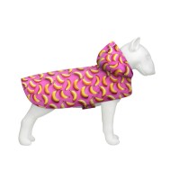 Дощовик для тварин WAUDOG Clothes Накидка з капюшоном Банани на рожевому XXS (354-4055)