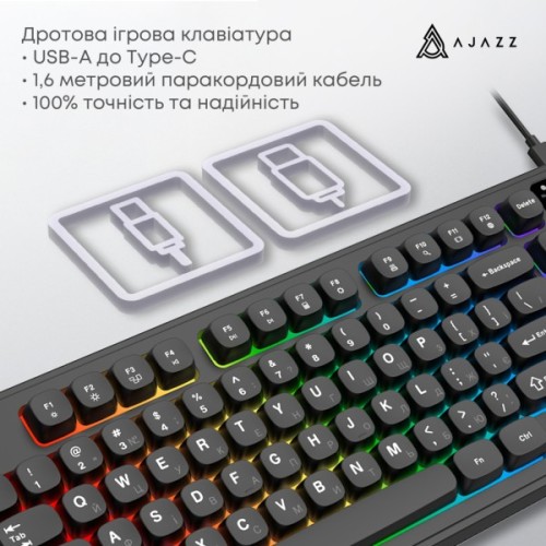 Клавіатура Ajazz AF98 USB UA Black (AF98-B)