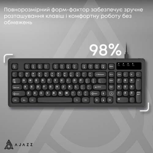 Клавіатура Ajazz AF98 USB UA Black (AF98-B)