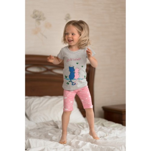 Піжама дитяча Matilda з котиками (12311-2-110G-pink)