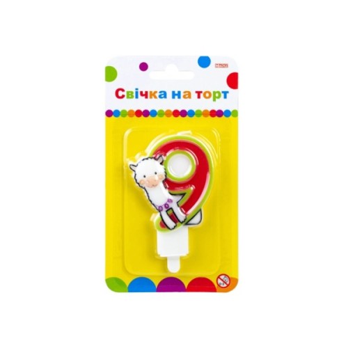 Свічка Maxi Llama "9" висотою 7,62 см (MX622068-9)