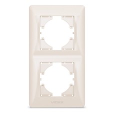 Рамка Videx BINERA кремова 2 пости (VF-BNFR2V-CR)