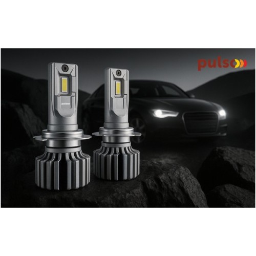 Автолампа PULSO LED-chips OEM PHILIPS Flip chip/9-16V/2*70W/8500Lm/6500K (N1-H4)