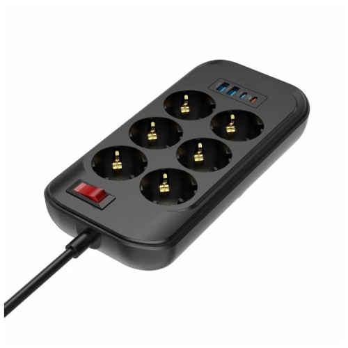 Мережевий фільтр живлення ColorWay CW-CHE64PDB 6 роз, 4USB (CW-CHE64PDB)
