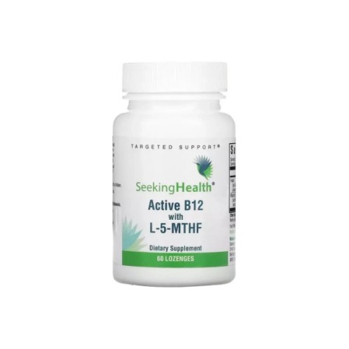 Вітамінно-мінеральний комплекс Seeking Health Вітамін B12 з L-5-MTHF, смак вишні, Active B12 With L-5-MTHF, 60 жувач (SKH-52006)