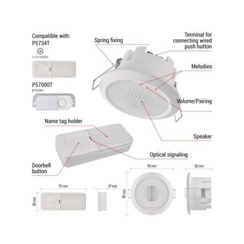 Дверний дзвінок EMOS P57103