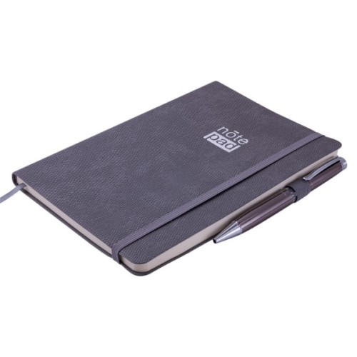 Книга записна Buromax Respect 96 аркушів А5 у клітинку сірий (BM.295108-09)