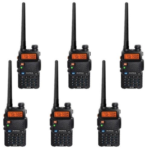 Портативна рація Baofeng UV-5R Black Six Pack комплект 6 шт (2200000758965)