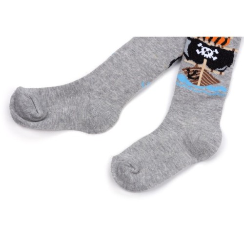 Колготки дитячі BNM з піратським кораблем (M0C0301-1020-98B-gray)