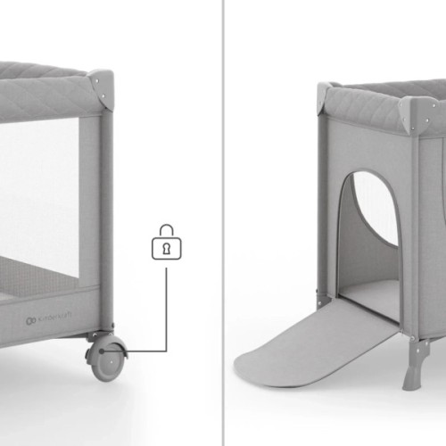 Дитячий манеж Kinderkraft Leody Up Grey (5902533930159)