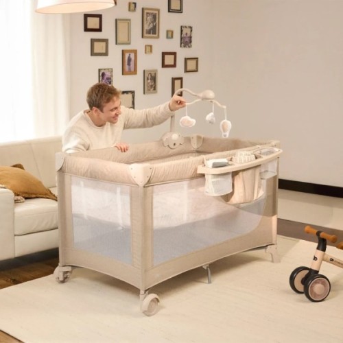 Дитячий манеж Kinderkraft Leody Up Grey (5902533930159)