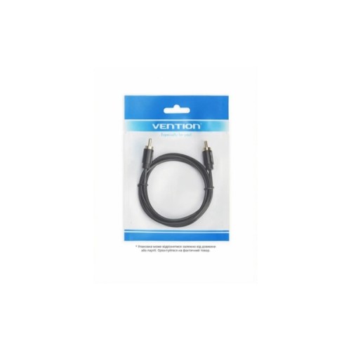 Кабель мультимедійний 1xRCA M to 1xRCA M 1.0m digital black Vention (VAB-R09-B100)