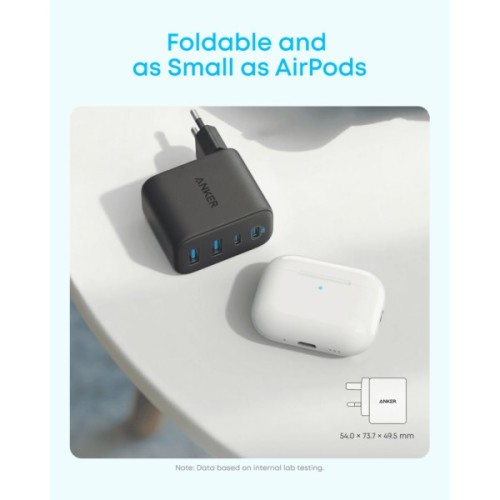 Зарядний пристрій Anker 2xUSB-C + 2xUSB 50W black (A121EG11)