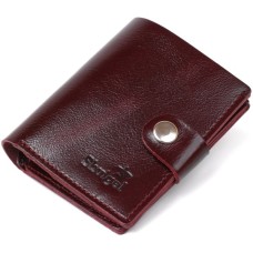 Портмоне Shvigel Шкіряне Бордове (16484)