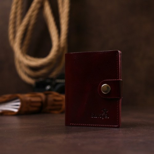 Портмоне Shvigel Шкіряне Бордове (16484)